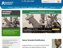 Tablet Screenshot of analyticalanswersinc.com